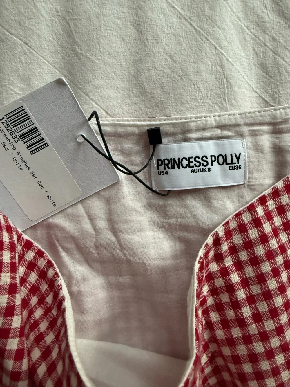 Princess Polly Red & White Gingham Mini Skirt - Picture 3 of 8